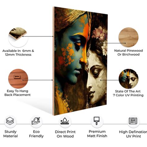 Radha Krishna Wood Print Wall Art – Chalk My Theme
