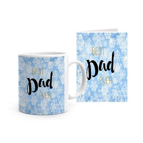Buy Khakee Best Dad Ever Theme Coffee Mug (325 Ml) and Greeting Card ...