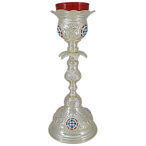 Stono - prestono kandilo, hromirano (33x13) cm