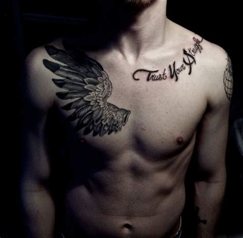 Cool Wing Tattoo Designs For Men On Chest - Inofashionstyle.com