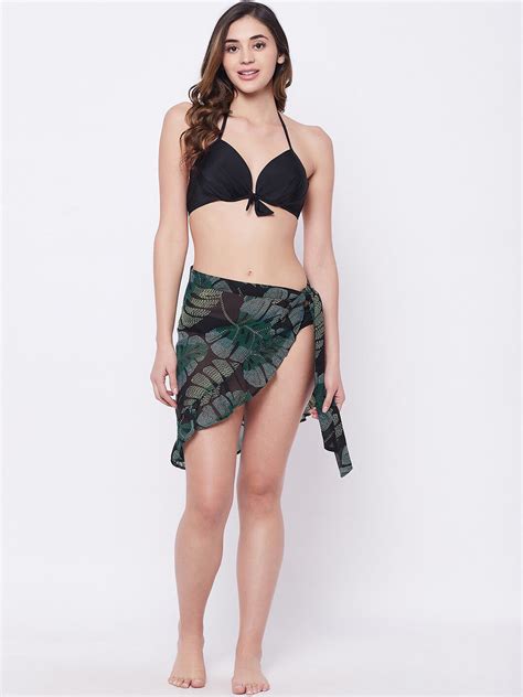 Black & Green Bikini Set Sarong – Variant King Demo Store