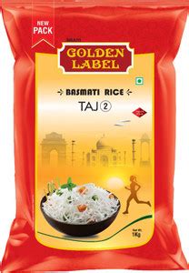 Golden Label Taj Basmati Rice Basmati Rice (Long Grain, Steam) Price in ...