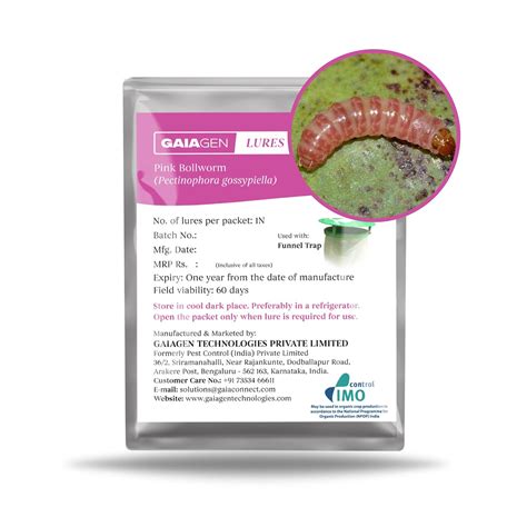 GAIAGEN Lures - Pheromone Lure for Pink Bollworm (Pectinophora ...