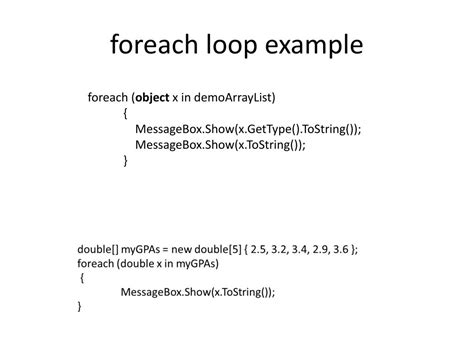 Image result for Array Foreach Loop Examples