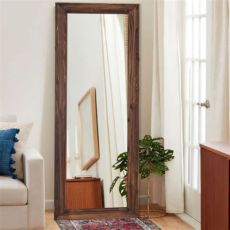 Wood Floor Standing Mirror