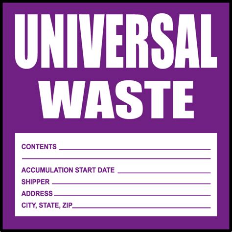 Image result for Universal Waste Sticker Label