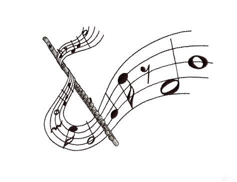 Music Notes Clip Art Black And White Flute Clipart Black And White ...