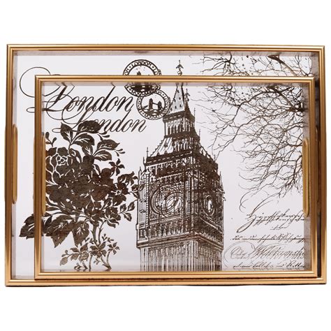 Bugetta London Bricks Serving Tray – Spacious & Stylish Serving Tray ...