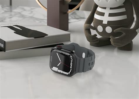 Ash Grey Ribbed Silicone Pin & Tuck Apple Watch Band | Friday