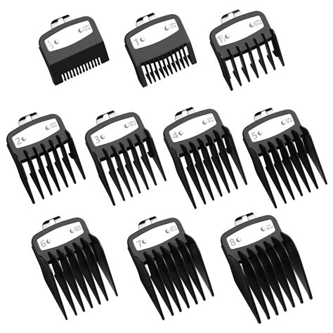 10 PCS Premium Wahl Clipper Guards 1/16-1 Inch - Metal Clip ...