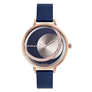 Buy Giordano Blue Analogue Watch for Women with Rose Gold Case and Blue ...