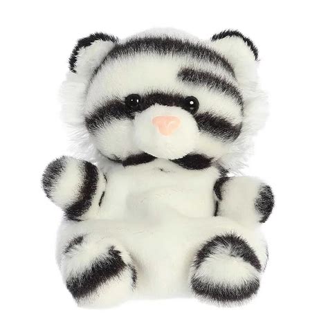 Aurora Mini White Palm Pals 5" Kira White Tiger Adorable Stuffed Animal