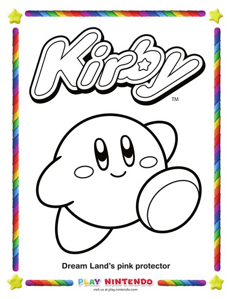 Kirby Printable Coloring Pages - Free Printable Templates