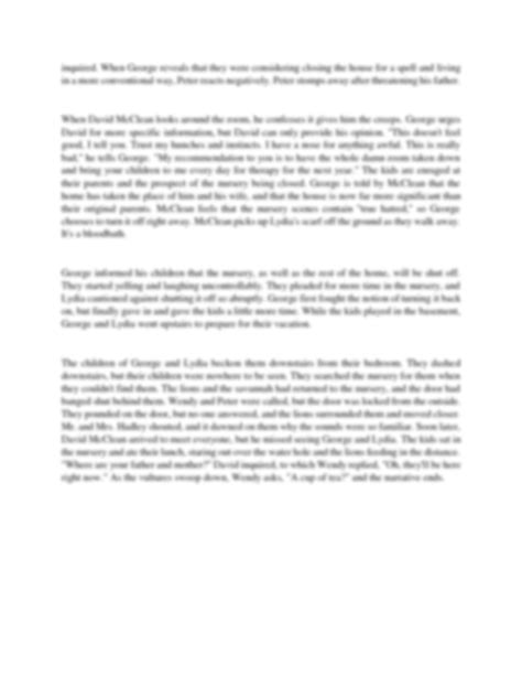 SOLUTION: The veldt summary - Studypool