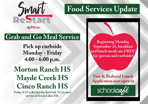 Katy ISD Food Services Update for Grab and Go Meal Services