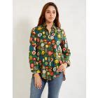 Black Hand Block Printed Cotton Kaftan