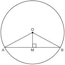 if the length of the chord which is at a perpendicular distance of 7 cm ...