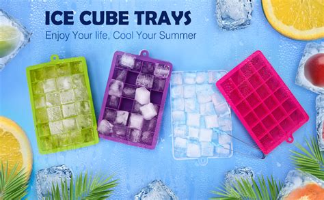 Cartshopper 24 Ice Cube Hot Silicone Freeze Mold Bar Pudding Jelly ...
