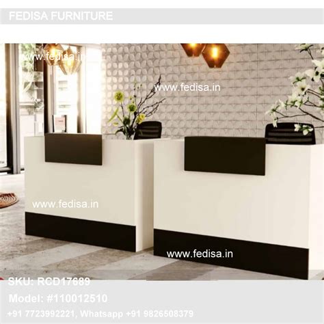 Small Reception Table 116 Person Reception Desk White Marble Reception ...