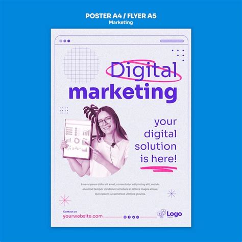 Marketing template design | Free PSD