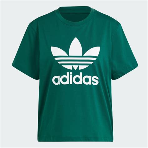 adidas Adicolor Trefoil Boxy Tee - Green | Free Shipping with adiClub