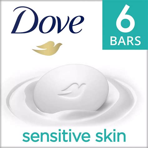 Dove Sensitive Skin Beauty Bar 6 pk - Shop Hand & bar soap at H-E-B