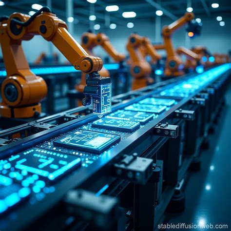 Futuristic Manufacturing Facility | Stable Diffusion Online