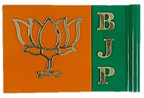 He & She SHOPPING h.m Aluminium 3D Flag Bharatiya Janata Party BJP ...