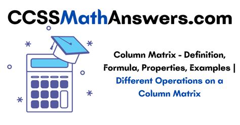 Image result for 1 Column Matrix