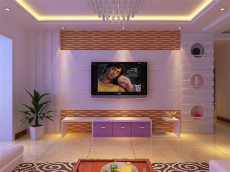现代简约风格客厅电视背景墙效果图欣赏 – 设计本装修效果图