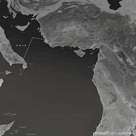 SAR Map of Oman-Yemen Border | Stable Diffusion Online