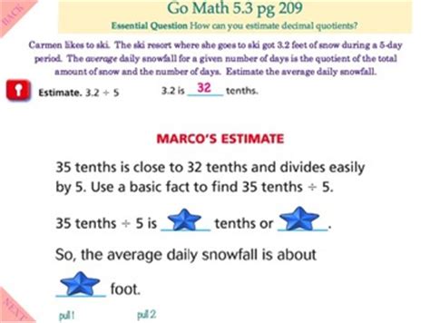 Image result for Estimate Quotients 5.3 Go Math Homework 5th