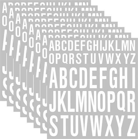 Amazon.com: Gersoniel 8 Sheet Letter Stickers Vinyl Alphabet Stickers ...