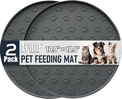 Amazon.com: AVYDIIF 2 Pack Pet Feeding Mats, Waterproof Anti-slip ...