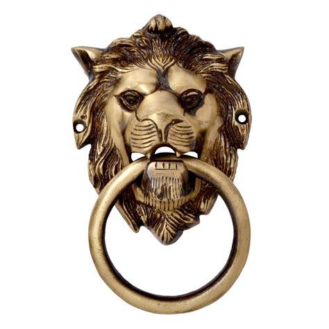 Brass Lion Mouth Door Knocker – Two Moustaches Store