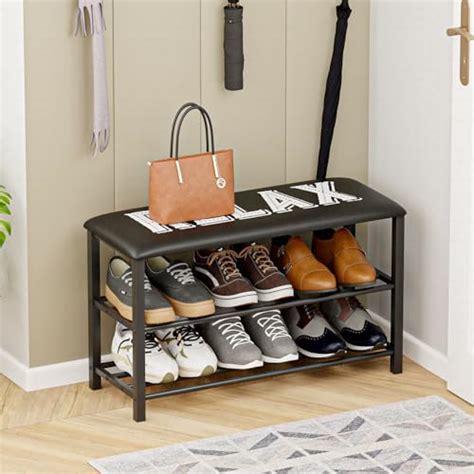 VALID WOOD Multipurpose Wooden Shoe Rack for Home with Seat, sheesham ...