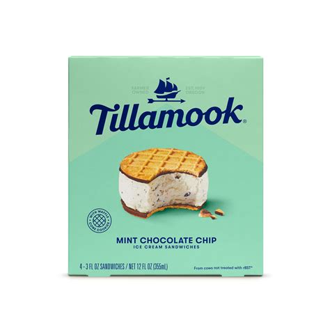 Tillamook Ice Cream Sandwiches, Mint Chocolate Chip-Hero