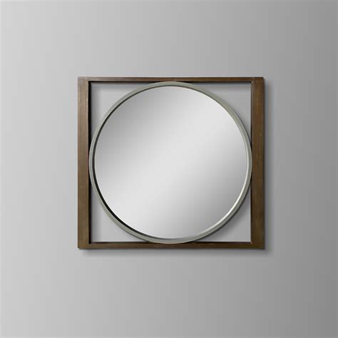 Log Mosaic Natural Wooden Round Wall Mirror - On Sale - Bed Bath ...
