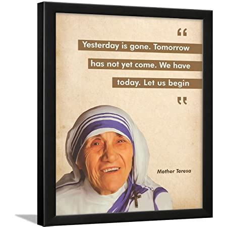 Chaka Chaundh Motivational Mother Teresa Quotes Vintage Photo Framed ...