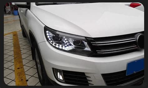 VW Tiguan Headlights 2013-2016 Tiguan LED Headlight DRL Hid Head lamp ...