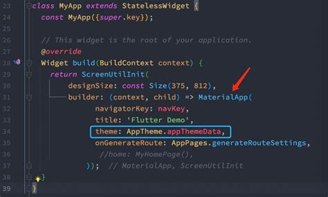 Image result for Theme Data Code in Flutter