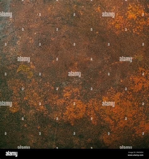 Corrosion and oxidation on a copper sheet. A copper component that has ...