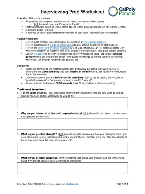 Image result for Interview Worksheet