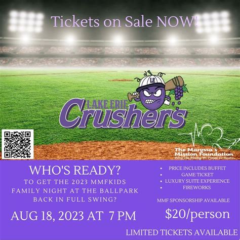MMFKids Family Night at the Ballpark, Lake Erie Crushers, Avon, 18 ...