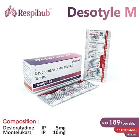 Desloratadine (5mg) + Montelukast (10mg) – Desotyle M Tablet