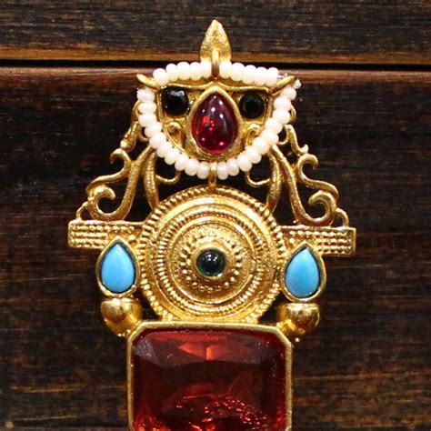 Regal Ruby Gold Jhumka Earrings – Spring Soul