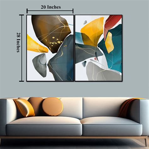 Shop symphony of Leaves Yellow Framed Canvas Print | Dekor Company
