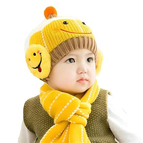 SYGA Baby Girls Boys Cute Hats and Scarf Set, for 6 Months - 3 Years ...