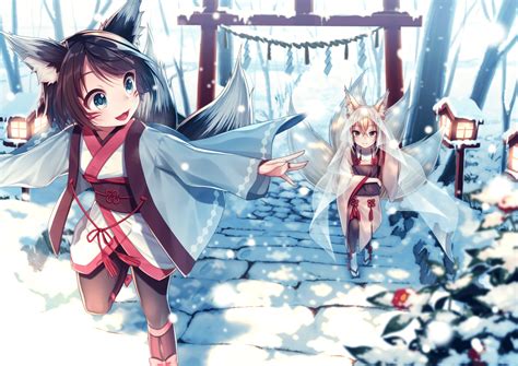 Anime Fox Girl Shy Wallpapers - Wallpaper Cave