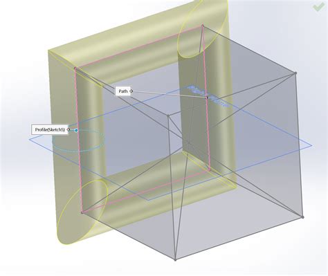 How to Use Swept Boss/Base SolidWorks 的图像结果